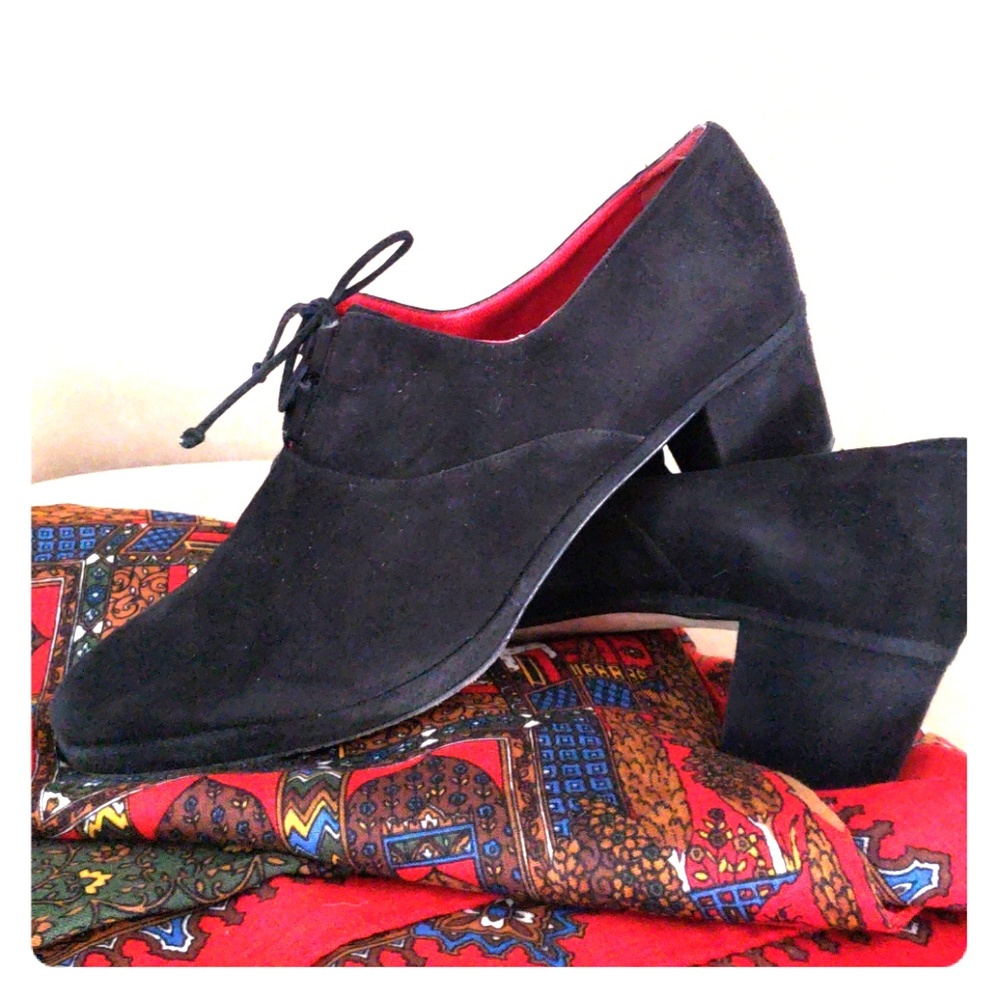 🔥HP🔥 VTG Joan & David shoe/bootie, sz 7 1/2 black suede